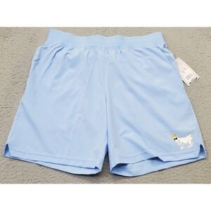 GOAT USA Shorts Womens Medium Blue Stretch Athletic Running Side Slit High Waist